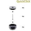 Wagner Möbelgleiter zum Anschrauben Ultrasoft grau schwarz Ø 17 mm - 4 Stück