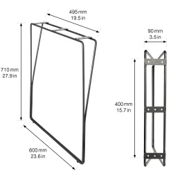 Wagner Tischgestell Hairpin Stahl 71 x 60 cm schwarz matt - 1 Stück
