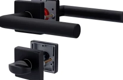 WC-Rosettengarnitur Ronaldino Square Set - schwarz