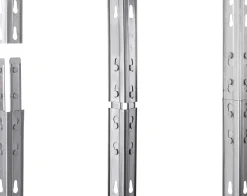 Werkstattregal eckig Stahl Rivet 180 x 90 cm 4 Holzböden 1000 kg