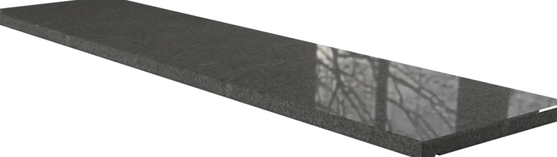 Wigastone Granit-Fensterbank anthrazit Forte 275 x 17,5 x 3 cm mit Wasserrille