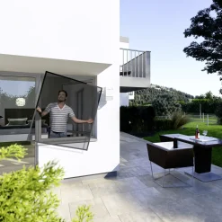 Windhager Fliegenschutz-Fenster Cool 140 x 150 cm Alu anthrazit kürzbar