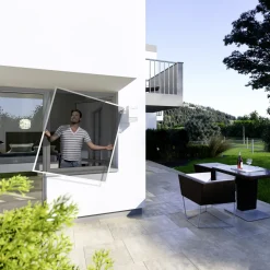 Windhager Fliegenschutz-Fenster Cool 140 x 150 cm Alu weiß kürzbar
