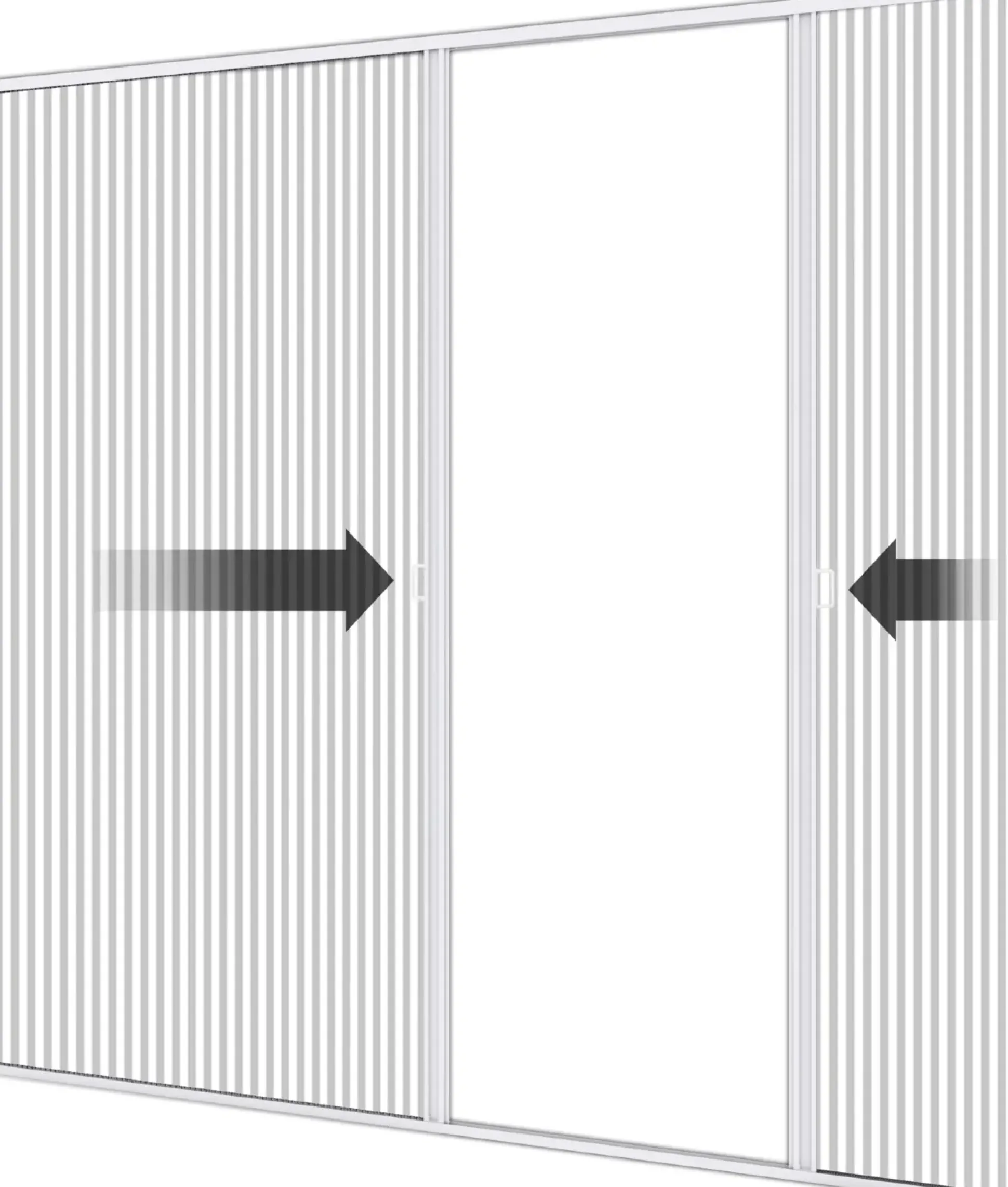 Windhager IS Maßplissee Tür bis 240 x 240 cm schwarz/weiß