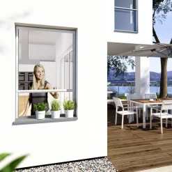 Windhager IS Maßrollo Fenster bis 160 x 160 cm schwarz/weiß