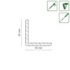Winkelleiste 200 cm 45 x 45 mm Lärche