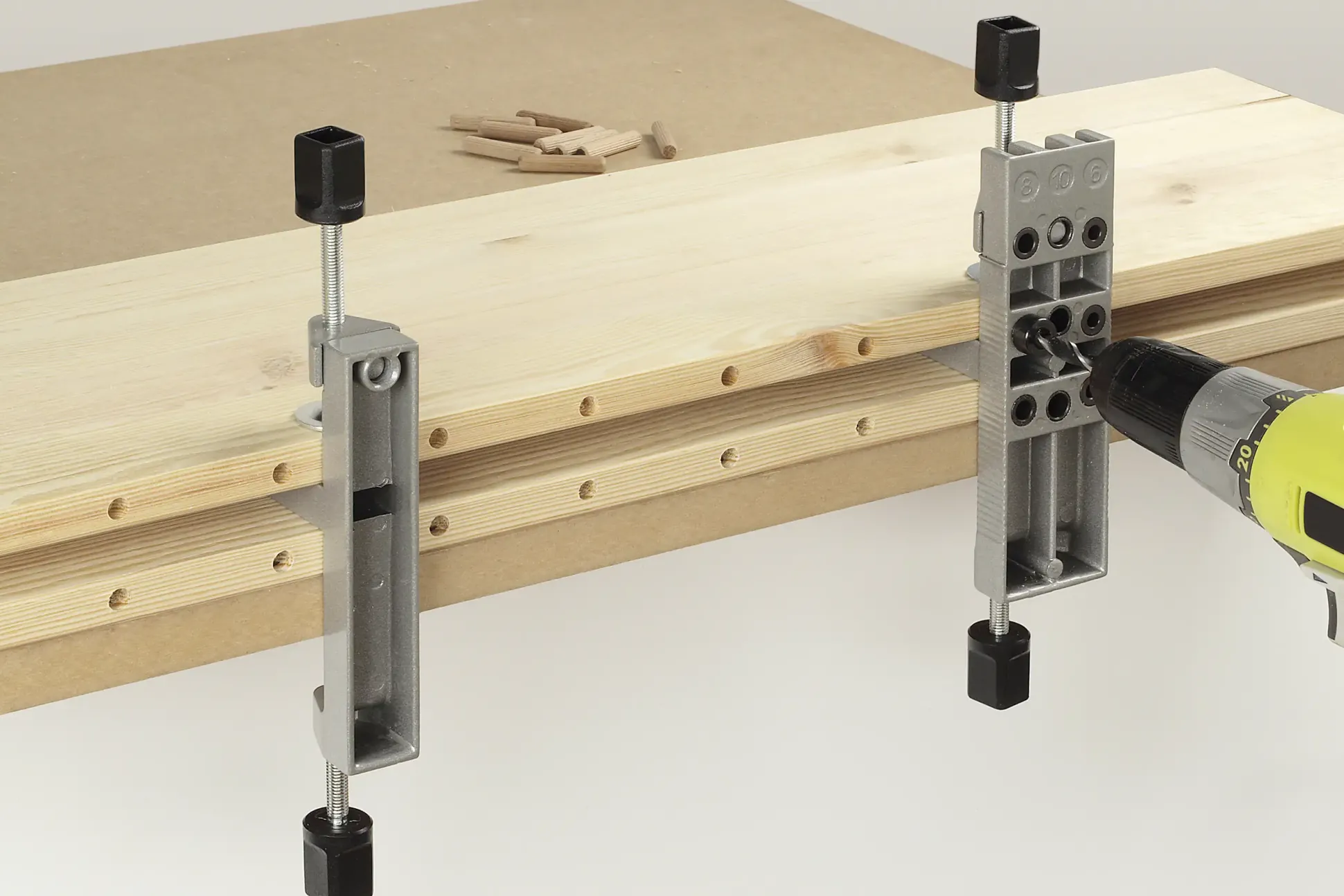 Wolfcraft Holzdübel-Set 6,0 / 8,0 / 10,0 mm